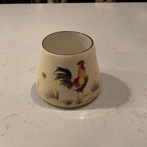 Home Interiors Farmhouse Rooster Candle Topper - New